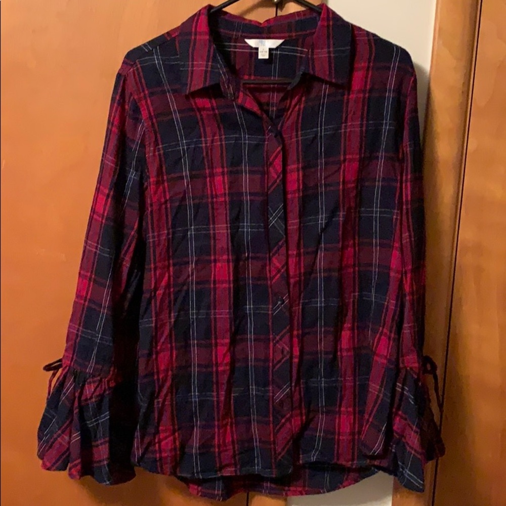 BNWT Time and Tru plaid shirt